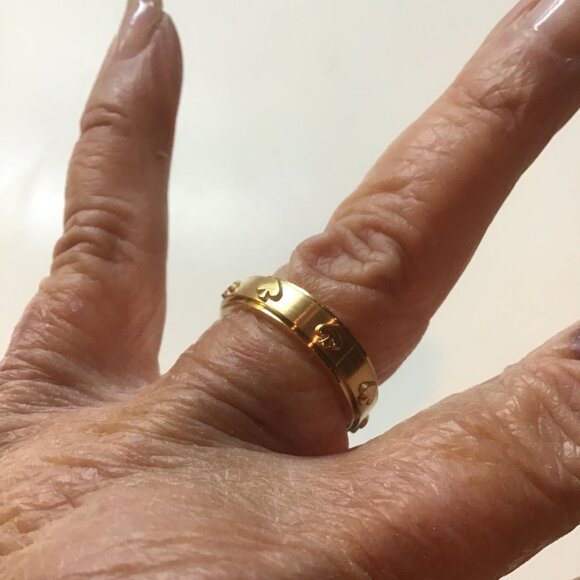 Kate Spade New Gold with Embossed Spades Ring - Picture 3 of 3